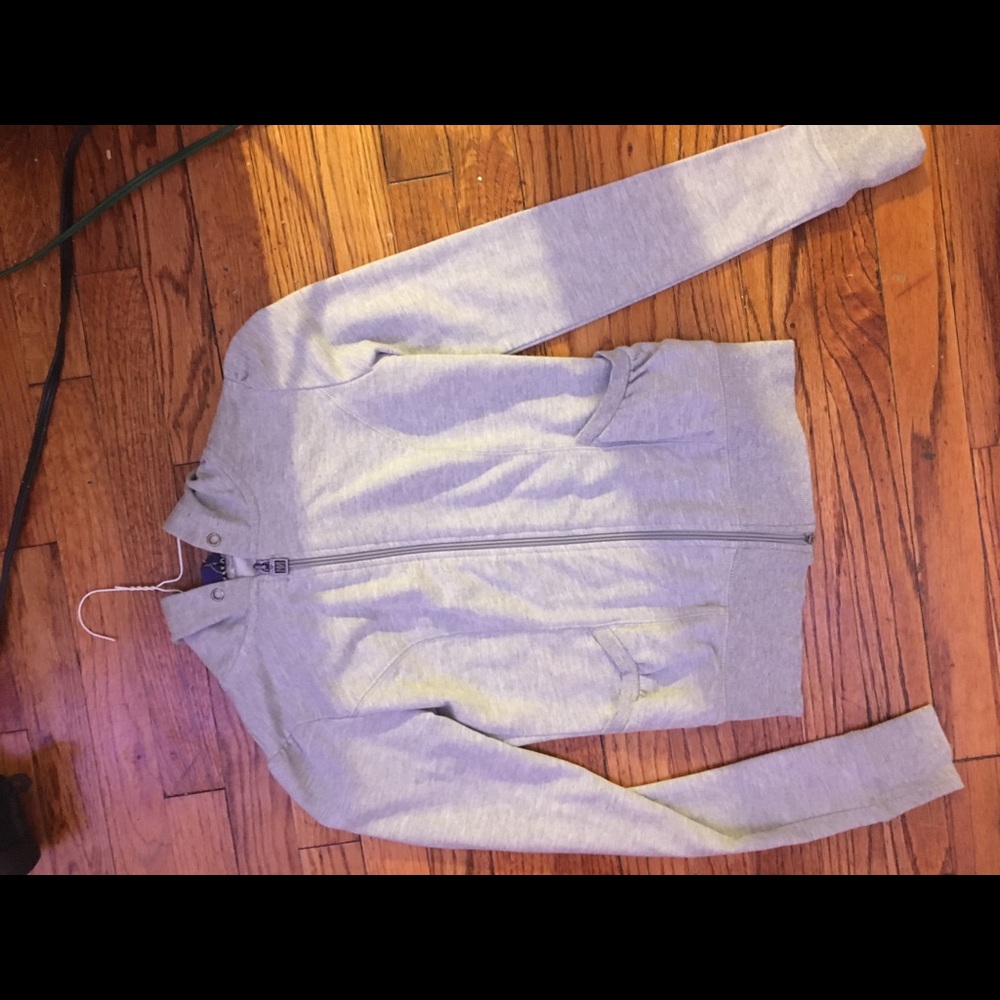 Gray zip up sweater